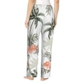 thumbnail image 3 of Picia Vintage Palm Trees Womens Soft Woven Cotton Elastic Waistband Sleep Pajama Pant Lounge Sleep Pant With Pockets And Drawstring-Small, 3 of 9