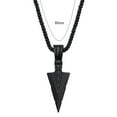 thumbnail image 5 of UDIYO Arrowhead Pendant Men Necklace Vintage Alloy Chain Spearpoint Necklace Fashion Accessories, 5 of 7