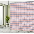 thumbnail image 4 of Ambesonne Geometric Shower Curtain, Zigzag Boho Chevron Art, 69"Wx70"L, Pastel Purple Coral, 4 of 4