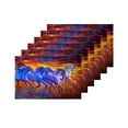 thumbnail image 4 of MKHERT Modern Running Horses Animal Oil Painting Placemats Table Mats for Dining Room Kitchen Table Decoration 12x18 inch,Set of 6, 4 of 4