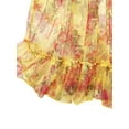 thumbnail image 3 of Liacowi Women's Loose Sheer Dress Summer Floral Print Deep V Neckline Pleated Edge Sling Dress, 3 of 4