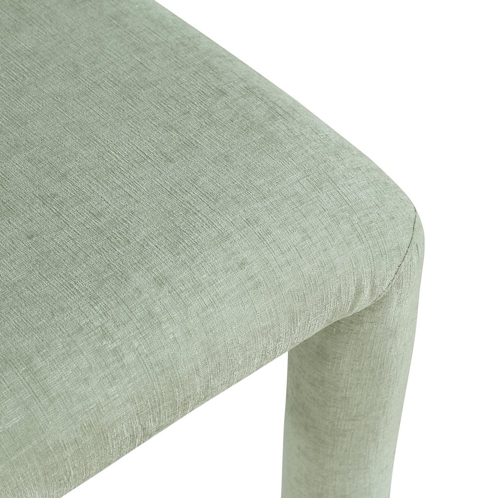 Meridian Furniture Amari Mint Chenille Fabric Dining Chair, Set of 2