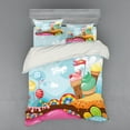 thumbnail image 2 of Ambesonne Ice Cream Bedding Set 3 Pcs, Dessert Land, Twin, Multicolor, 2 of 3