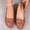 Brown, variant on Women's Casual & Dress Shoes Plus Size Pointed Toe Bowknot Rhinestone Comfortable Daily Wear Spring Summer Wide Width Office Work Yellow 7