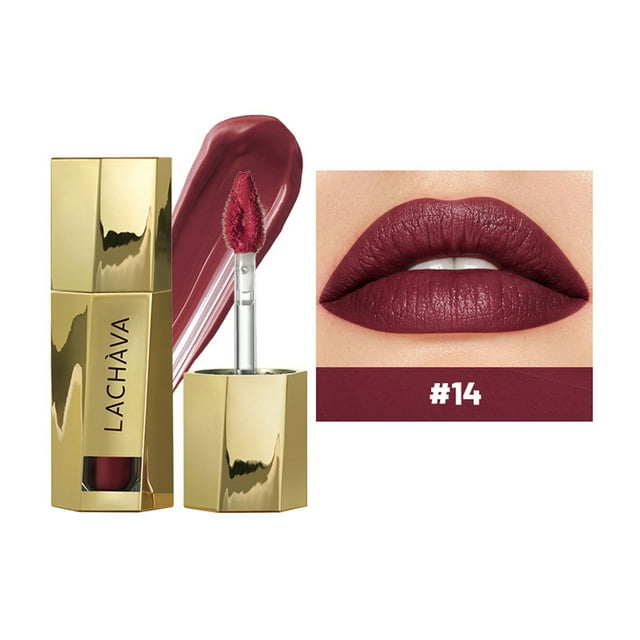 Hot6sl Ofertas y Liquidaciones Brillo Labial Humectante Mate, Brillo Labial Nude Voluminizador, Suave, 3 Ml