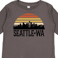thumbnail image 4 of Inktastic Seattle Washington Skyline Sunset Boys or Girls Long Sleeve Toddler T-Shirt, 4 of 5