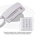 thumbnail image 3 of Teléfono Cableado,Teléfono Fijo con Función de Flash/Silenciamiento/última Remarcación de Números,Teléfono de Escritorio para Casa,Oficina,Hotel(Blanco) cable Teléfono Higoodz Accesorios Electrónicos, 3 of 6