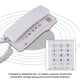 thumbnail image 3 of Teléfono Cableado,Teléfono Fijo con Función de Flash/Silenciamiento/última Remarcación de Números,Teléfono de Escritorio para Casa,Oficina,Hotel(Blanco) cable Teléfono Higoodz Accesorios Electrónicos, 3 of 6
