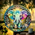 thumbnail image 5 of AatoeaX Unique Elephant Window Decor: Colorful Stained - Glass Effect, Transparent Acrylic, Hanging Art Panel for Home, Safari - Themed Spaces & Wall Accents, 5 of 5