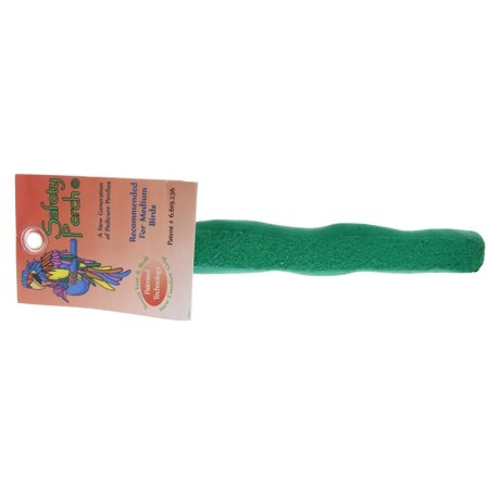 Bird Safety Perch - Sweet Feet and Beak Comfort Grip Natural Patented Safety Perch for Birds, Medium - Green- Helps Keep Nails and Beaks in top condition