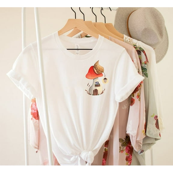 Simple Fit Mushroom T-shirt, Mushroom Shirt, Botanical Shirt, Nature Lover, Hippie Shirt, Plant Shirt, Nature Shirt, Vintage Plant Shirt, Botanical Tee