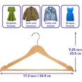thumbnail image 2 of USTECH wood look Hangers, Set of 10 – Durable & Sustainable Closet Solution for Suits & Strappy Dresses, Rustic & Elegant Design, 2 of 6