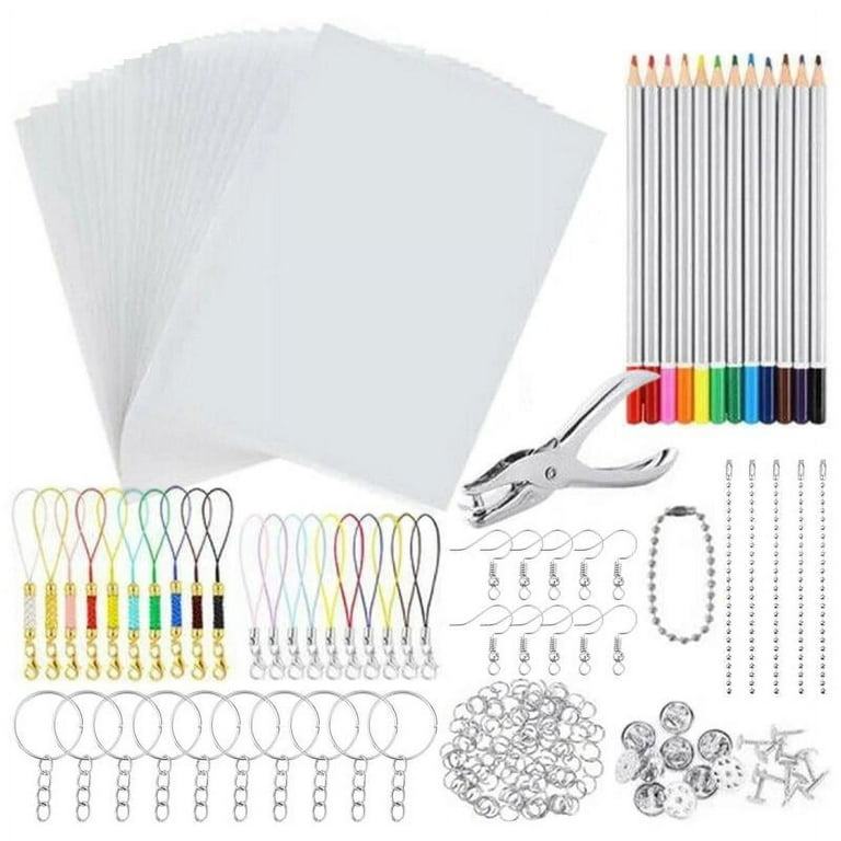  Benvo 10 Pcs Heat Shrink Plastic Sheets Shrinky Art Film Paper  Shrinkable Paper Making Your Own Shrink Dinks DIY Earrings Keychains Charms  Mother's Day Father's Day Crafts Gifts(7.9 x 5.7 inch)