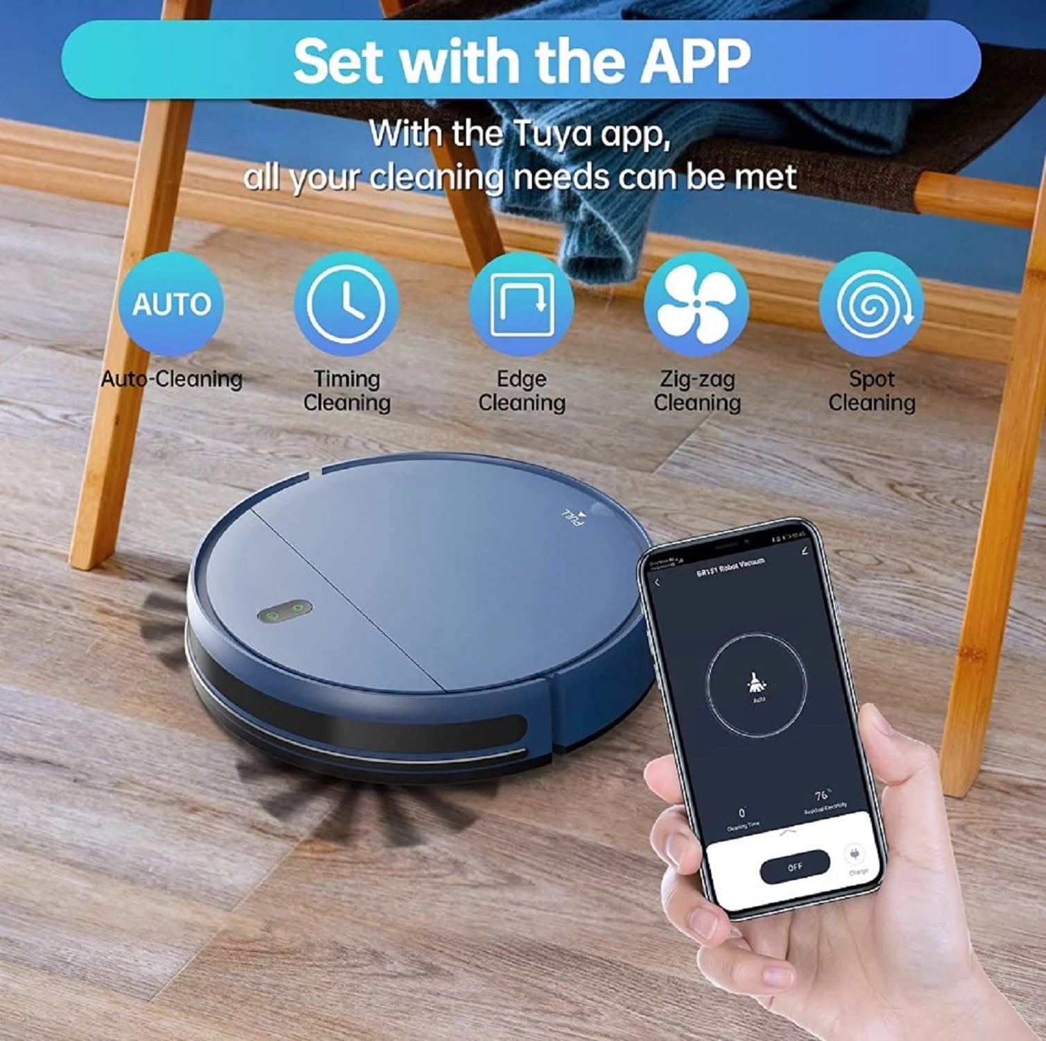 ONSON Robot Vacuum Cleaner, Robot Vacuum and Mop Combo with WIFI/Alexa for Pet Hair and Hard Floor  (图3) ONSON Robot Vacuum Cleaner, Robot Vacuum and Mop Combo with WIFI/Alexa for Pet Hair and Hard Floor  (图3)