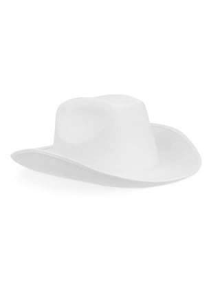 Cowgirl Hat Felt Cowboy Hat for Women Fluffy Feather Brim Shiny Crown  Sequins Retro Cap