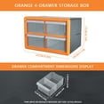 thumbnail image 1 of BTOER Plastic Drawer Parts Box Cabinet hardware Component Storage Wall Mount organizer, 1 of 9