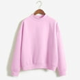 thumbnail image 4 of Aoiroe 2 Pack Womens Pullover Oversized SweatshirtsMock Turtleneck Lightweight Tunic Fall Pullover, Womens Oversized Sweatshirts, Women's Slim Fit Lightweight Long Sleeve Knitted Pullover, Pink M, 4 of 9