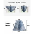 thumbnail image 6 of Waterfall Valances for Windows, Blue Kitchen Sheer Valance Curtains, Retro Oil Painting Modern Abstract Art Aesthetics Rod Pocket Elegant Swag Valances for Living Room Bedroom, 47.2"x38.5", 3 Panel, 6 of 8