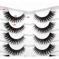 thumbnail image 2 of Changmaius  False Eyelashes Fluffy Cat Eye Look 8D Crossed Wispy Natural Faux Mink Lashes Fake Eyelashes 7 Pairs Pack, 2 of 9