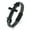 Gray, variant on Men's Cross Leather Bracelet, Black Religious Sideway Cross Braided Faith Bracelet Bangle Wristband Christian Prayer Jewelry Gift for Men, 8.3 Inch