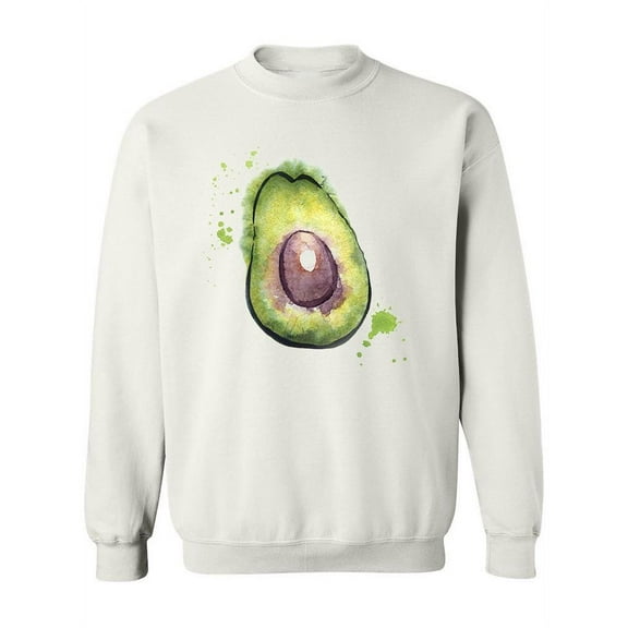 Avocado Watercolor In Wet Style Sweatshirt Women -Image by Shutterstock, Female XX-Large