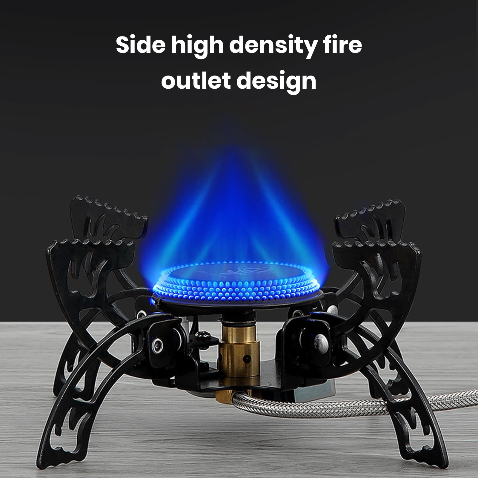 YIFAEUX Portable Camping Gas Stove Cooking Burner Windproof 3800W High Power Flame Adjustable Foldable Design Outdoor Backpacking Stove