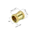 thumbnail image 2 of Wekity M6x8mm Female Thread Knurled Nuts,100PCS Hx8mm OD Brass Threaded Insert Embedment Nuts Hydraulic Welded Joint Injection Molding Assortment Kit for 3D Printing Injection Molding-0621, 2 of 5