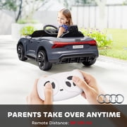 Aosom Kids Ride on Car with Remote Control, 12V 3.1 MPH Electric Car for Kids, Battery Powered Ride-on Toy for 37-60 Months with Music, Lights, Gray