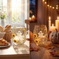 thumbnail image 7 of Cute Ghost Sunflower Stemless Wine Glass, Gold Rim Floral Ghost Print Clear Glass Cup, Fall Halloween Decorative Tumbler for Coffee Juice Wine Home Party Gift, 7 of 7