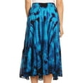 thumbnail image 2 of Sakkas Justina Womens Dance Midi Full Circle Tie-dye Skirt with Elastic Waist - Turquoise - One Size Regular, 2 of 5