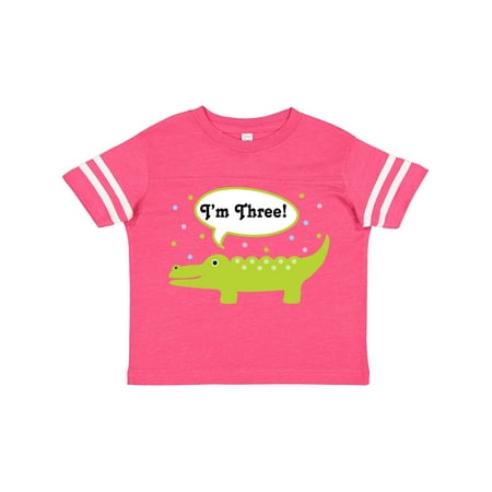 

Inktastic 3rd Birthday Alligator I m Three Gift Toddler Boy or Toddler Girl T-Shirt