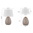 thumbnail image 5 of Gyen 29 Inch Table Lamp, Antique White Pattern Pot Base, Gray Empire Shade, 5 of 8