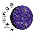 thumbnail image 4 of Logiee blue purple Snowflake Print Spare Tire Cover, Universal Wheel Protectors,Waterproof Dust-Proof UV Sun Wheel Tire Cover,Fit for SUV, RV, Travel Trailer, Truck-17 inch, 4 of 6