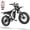 QL200-Black, variant on Jecham QL200 1500W(Peak)Electric Bicycles with Pedals for Adults/Teens,40V16AH Battary 40+ Miles,Top 32MPH ebike.Shimano 7 Speed, 20*4.5 fat tire,Fake Caron Fiber, Invered Fork UL2849