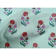 thumbnail image 4 of oneOone Cotton Poplin Fabric Leaves & Floral Block Print Sewing Fabric BTY 56 Inch Wide, 4 of 4