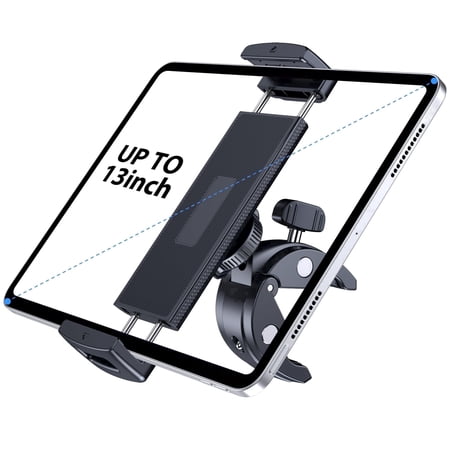 CreaDream Universal Adjustable Tablet Mount Clamp, Fitness Handlebar Holder for Treadmill, Bike, Peloton, Stroller, Gym, Fits 4.7-13" iPad, Galaxy Tab, Smartphones