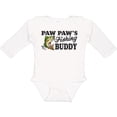 thumbnail image 3 of Inktastic Paw Paw's Fishing Buddy Boys Long Sleeve Baby Bodysuit, 3 of 5