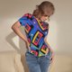 thumbnail image 3 of Balery Vintage Audio Cassettes Body de cuello redondo de manga corta para mujer Tops de manga corta Tops básicos-XX-Large, 3 of 7