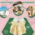 thumbnail image 3 of GASTROPOD Dog Dresses for Small Dogs Girl,Polyester Dog Clothes for Small Dogs,Cozy Wear with Flower Dog Dresses,Yellow,M, 3 of 7