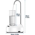 thumbnail image 2 of 1 pieza (blanco) Dispensador de botellas de agua de escritorio, bomba automática de botellas de agua potable con carga USB para botellas universales, dispensador de agua eléctrico portátil para el hogar, oficina   JM, 2 of 5