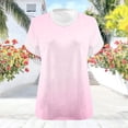 thumbnail image 5 of gakvbuo Women'S Plus Size Tunic Tops Oversized V-Neck Short Sleeve Color Blocks Summer Shirt Loose Sports T-Shirt, 5 of 8