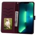 thumbnail image 4 of Allytechgroup for iPhone 16 PU Premium Leather Wallet Case with Credit Card Slot,Flip Kickstand Ultra-Slim Cover with Wrist Strap Shockproof Full Body Cover for iPhone 16 Women Girls, Winered, 4 of 6