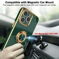 thumbnail image 6 of for iPhone 14 Pro Max Case with Magnetic Ring Holder Soft TPU Electroplated Cover Shockproof Scratchproof Kickstand Slim Protective Phone Case for iPhone 14 Pro Max Green, 6 of 12