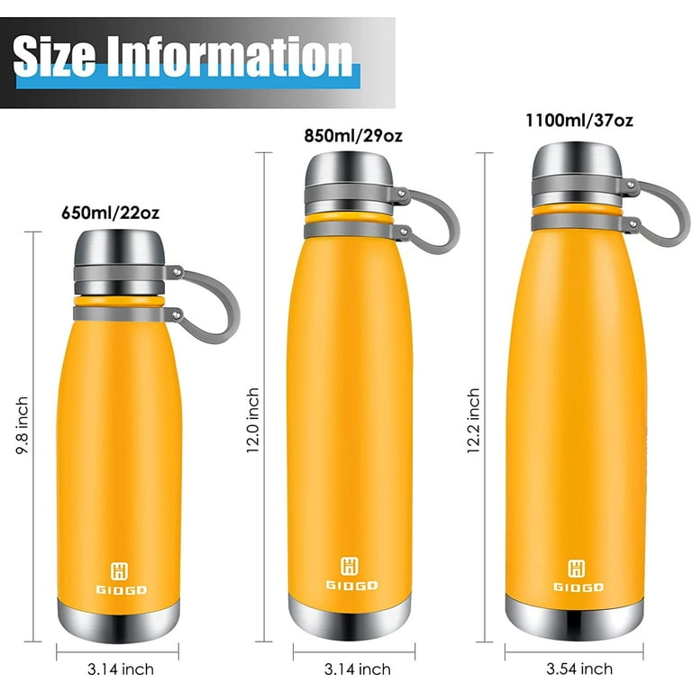 650/1100ML Thermal Water Bottle Keep Cold and Hot Insulated Vacuum