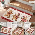 thumbnail image 5 of Gingerbread Christmas Entryway Rug 2'x3'&nbsp; Non Slip Front Door Mats, Red Snowflake Golden Winter Xmas Entrance Rugs Indoor Outdoor Carpet, Washable Floor Mats Small Area Rug for Bedroom Kitchen, 5 of 8