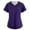 Dark Purple #062, variant on Women's Soft Stretch Scrub Top – Classic V-Neck with Pockets, Anti-Wrinkle & Comfortable Fit Black L