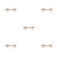 thumbnail image 3 of Guardurnaity Anillo para pezones, accesorio de moda exquisito, accesorios de joyería, decoración corporal encantadora para mujer, Lick-Me de oro rosa Oro rosa Lámame 5piezas Guardurnaity CBP223689, 3 of 5
