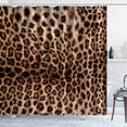 thumbnail image 3 of 4PCS Brown Leopard Print Shower Curtain Set, Panthera Cheetah Print African Wild Safari Animal Skin Women Girls Bathroom Decor, Waterproof Fabric Shower Curtain Non-slip Bath Mat Toilet Rug, 3 of 7
