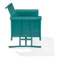 thumbnail image 5 of HomeStock Southwestern Style Outdoor Metal Loveseat Glider 60.5"H x 48.75"W x 28"D with Sturdy Frame, Smooth Gliding Motion, Comfortable Durable Patio Seating-Color:Turquoise Gloss, 5 of 9