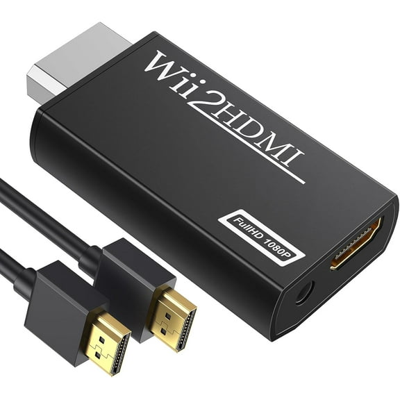 Wii To Hd Converter, Wii To Hd Adapter, Wii To Hd 1080p 720p Connector Output Video & 3.5mm Audio - Supports All Wii Display Modes